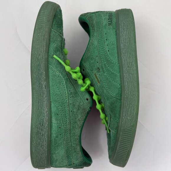 Puma Haribo Kids Suede Lace-Up Sneakers Green Size 1 Gummy Bear Logo Accents - Picture 3 of 16
